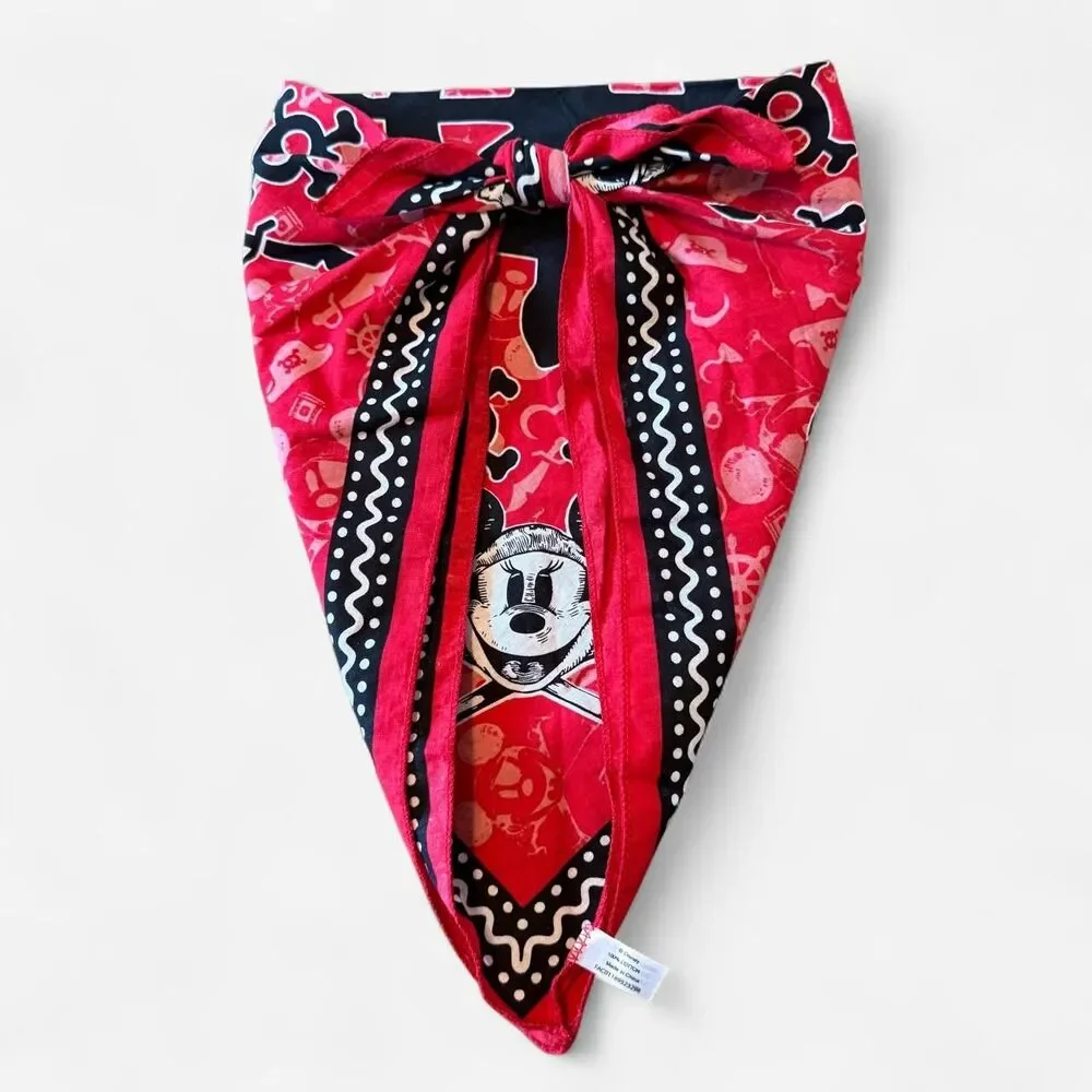 🚢 Disney Cruise Line Pirate Night Bandana Red Mickey Mouse